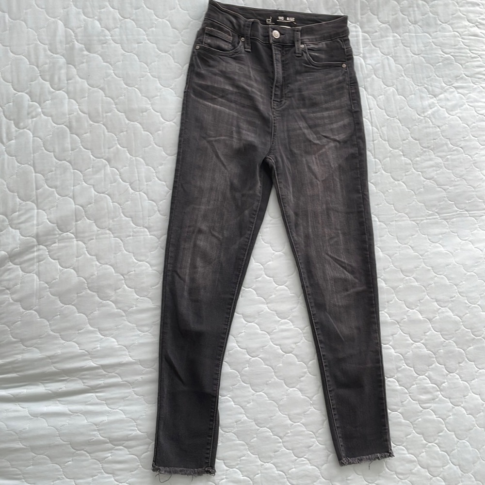 black high rise skinny jeans
